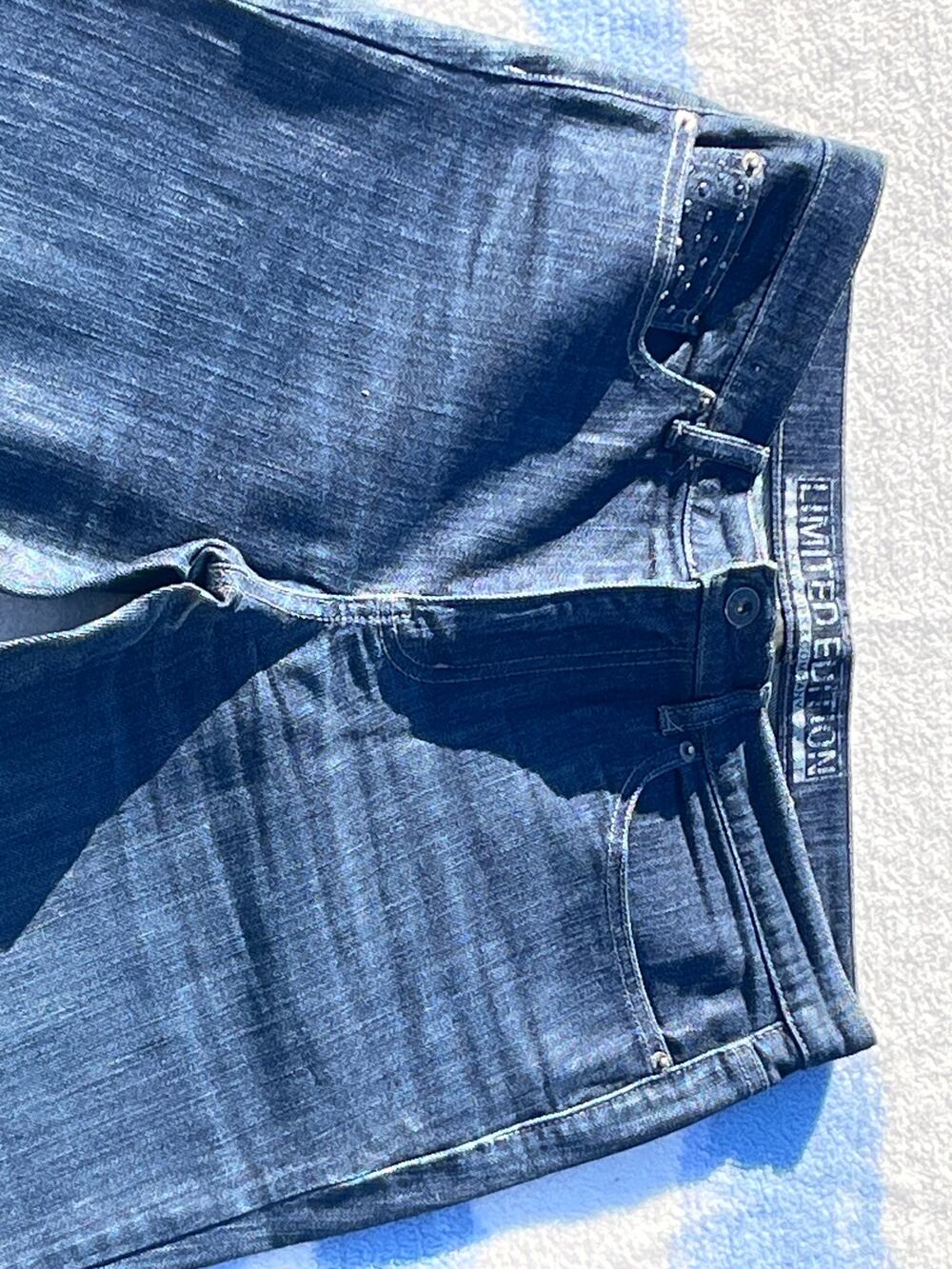 limited edition New York jeans with silver gems